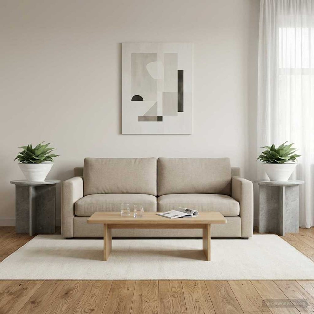 vidaXL Βάση φυτών 2 τμχ. Γκρι Σκυροδέματος 40 x 40 x 40 cm