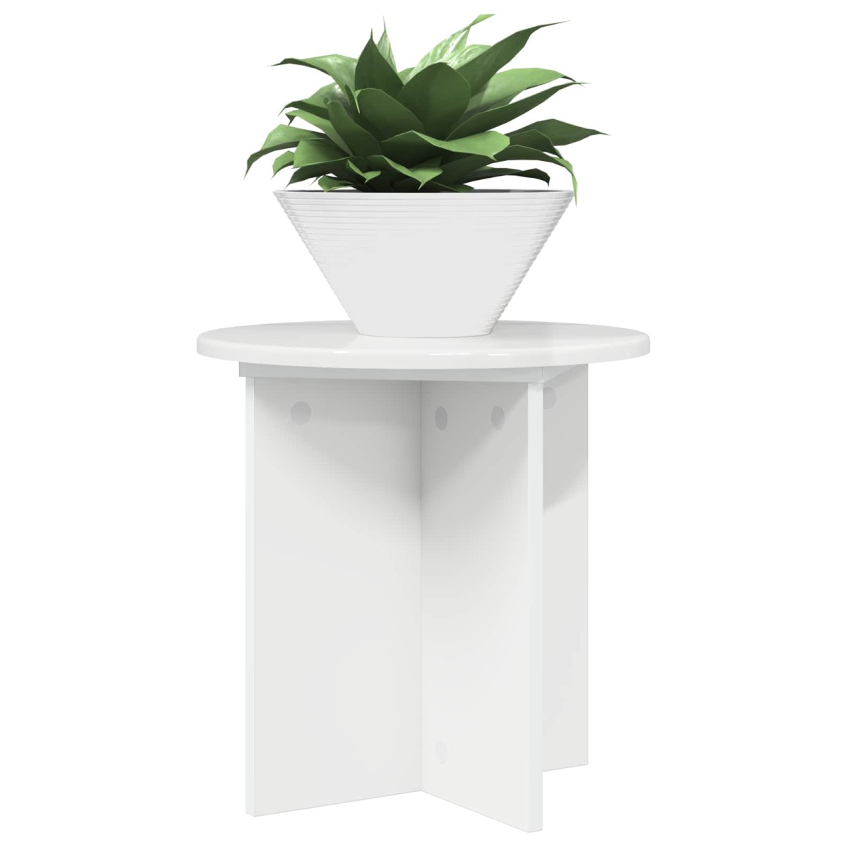 vidaXL Βάση φυτών 2 τμχ. Γυαλιστερό Λευκό 40 x 40 x 40 cm