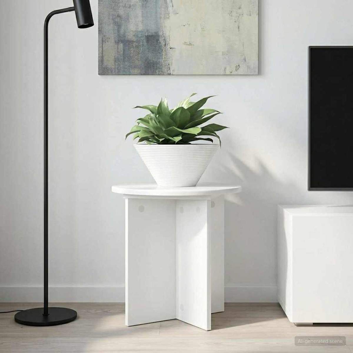 vidaXL Βάση φυτών 2 τμχ. Γυαλιστερό Λευκό 40 x 40 x 40 cm