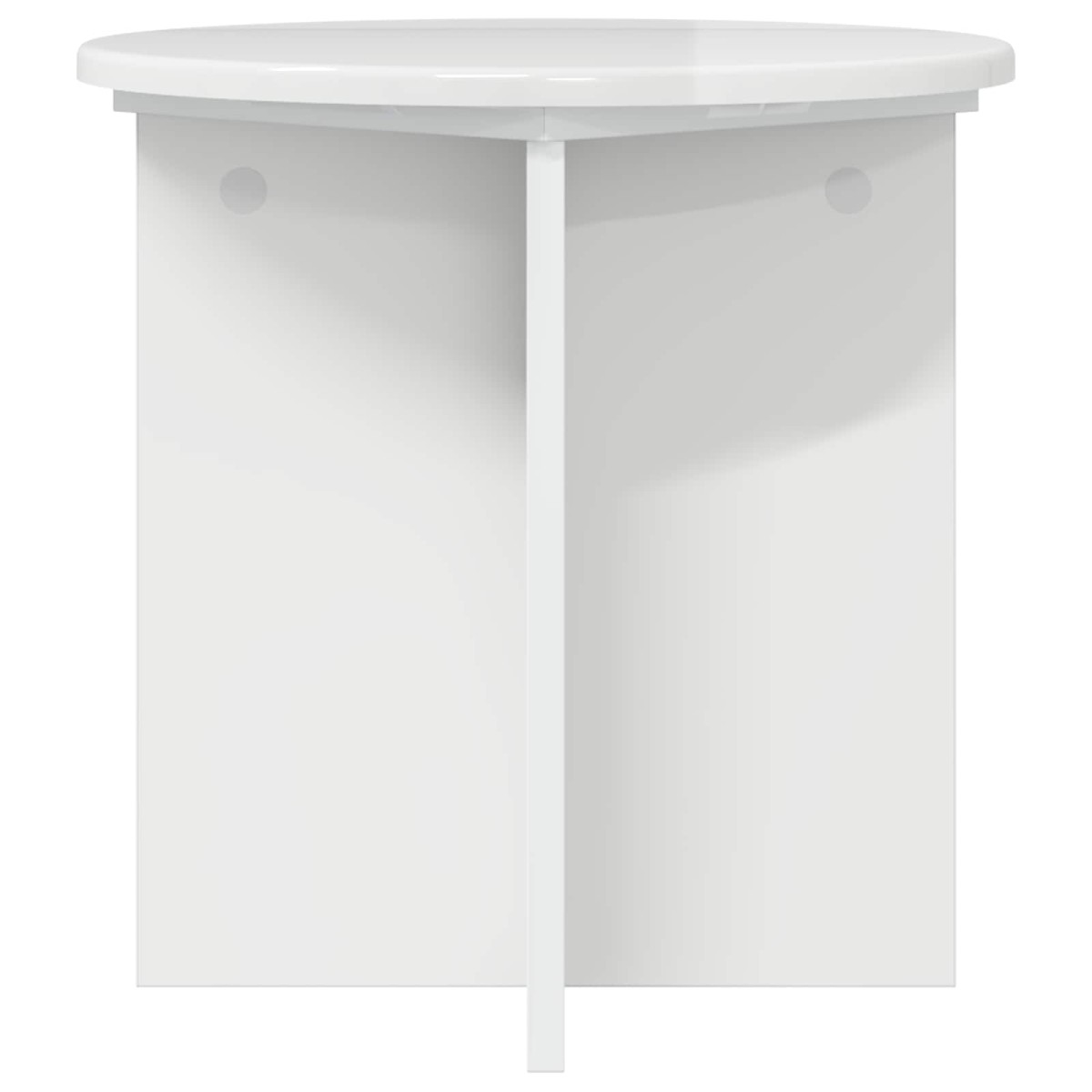 vidaXL Βάση φυτών 2 τμχ. Γυαλιστερό Λευκό 40 x 40 x 40 cm
