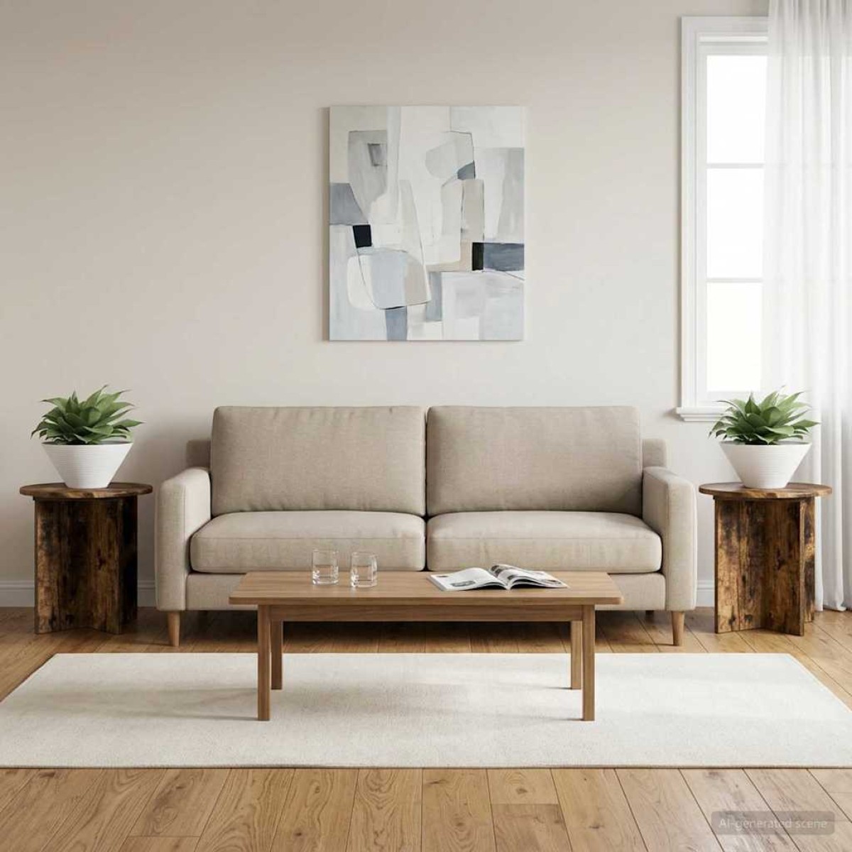 vidaXL Βάση φυτών 2 τμχ. Καπνισμένο Ξύλο Δρυός 40 x 40 x 40 cm