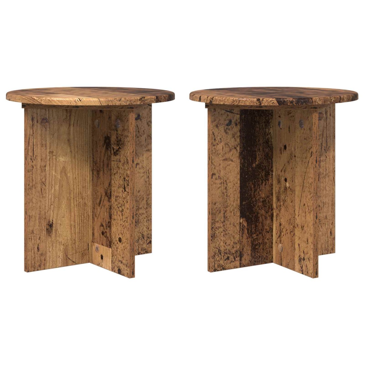 vidaXL Βάση φυτών 2 τμχ. Παλαιωμένο ξύλο 40 x 40 x 40 cm