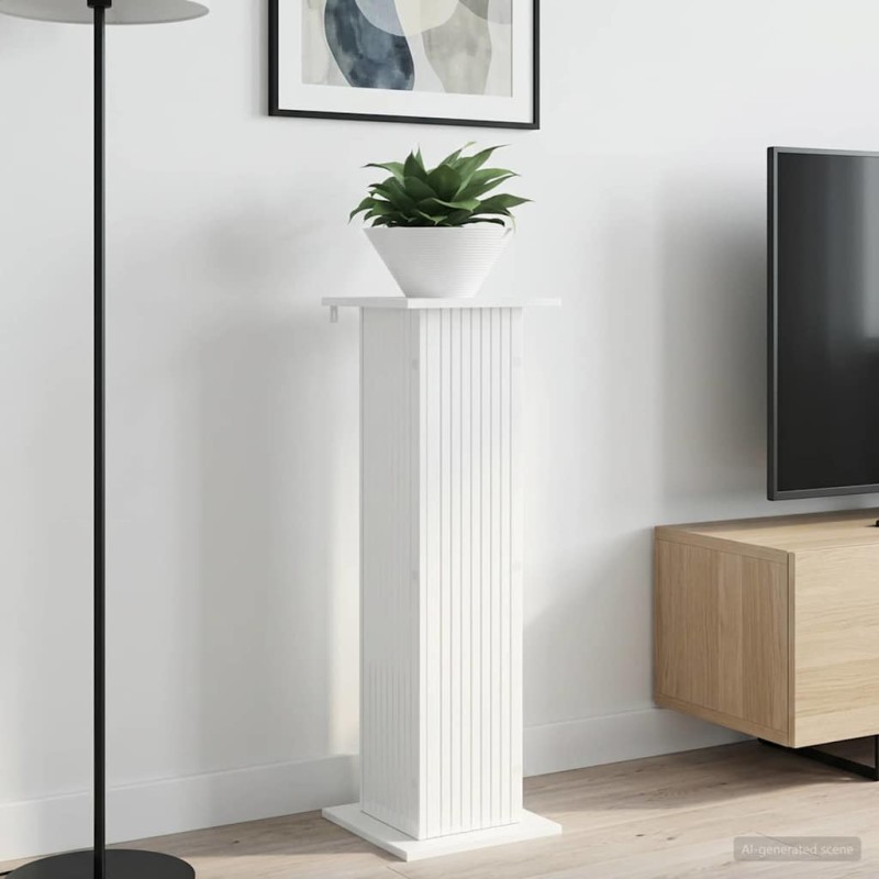 vidaXL Βάση φυτών 2 τμχ. Γυαλιστερό Λευκό 30,5 x 30 x 100,5 εκ