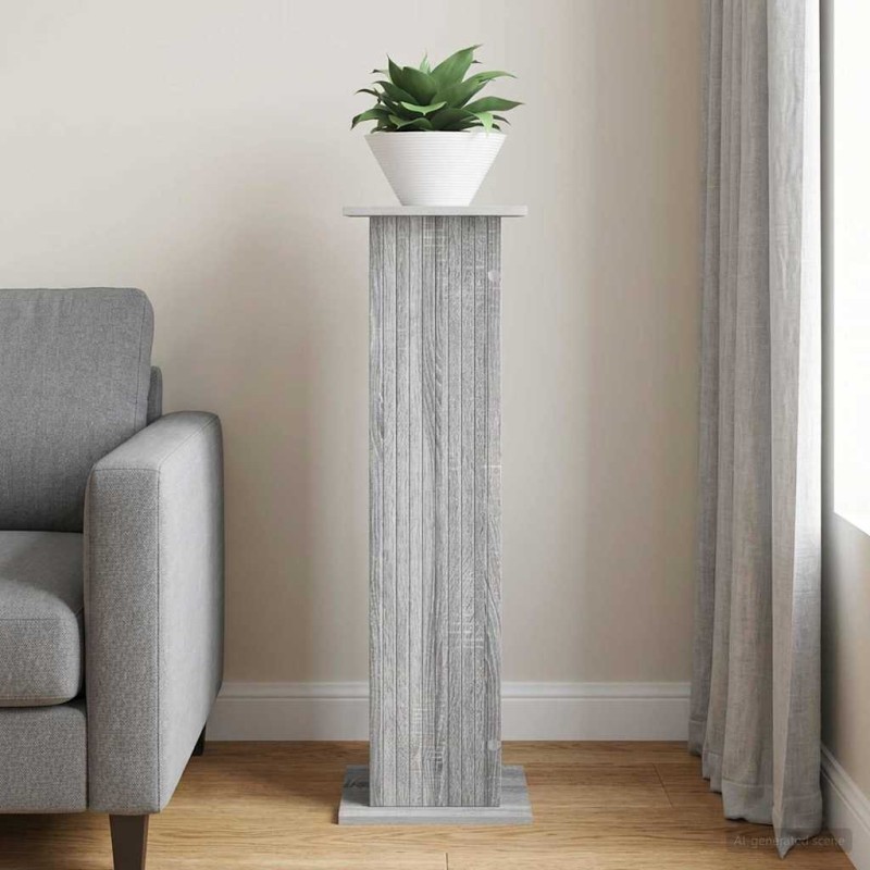 vidaXL Βάση φυτών Γκρι Sonoma 30,5 x 30 x 100,5 εκ Επεξεργασμένο Ξύλο