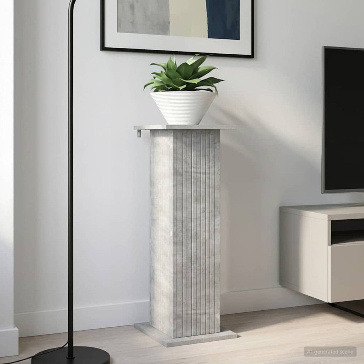 vidaXL Βάση φυτών 2 τμχ. Γκρι Σκυροδέματος 30,5 x 30 x 80,5 εκ