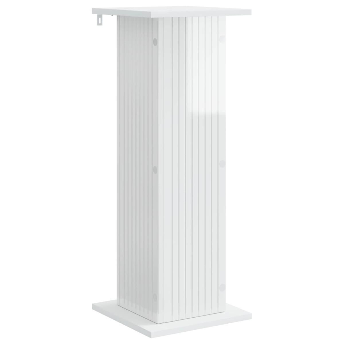 vidaXL Βάση φυτών 2 τμχ. Γυαλιστερό Λευκό 30,5 x 30 x 80,5 εκ