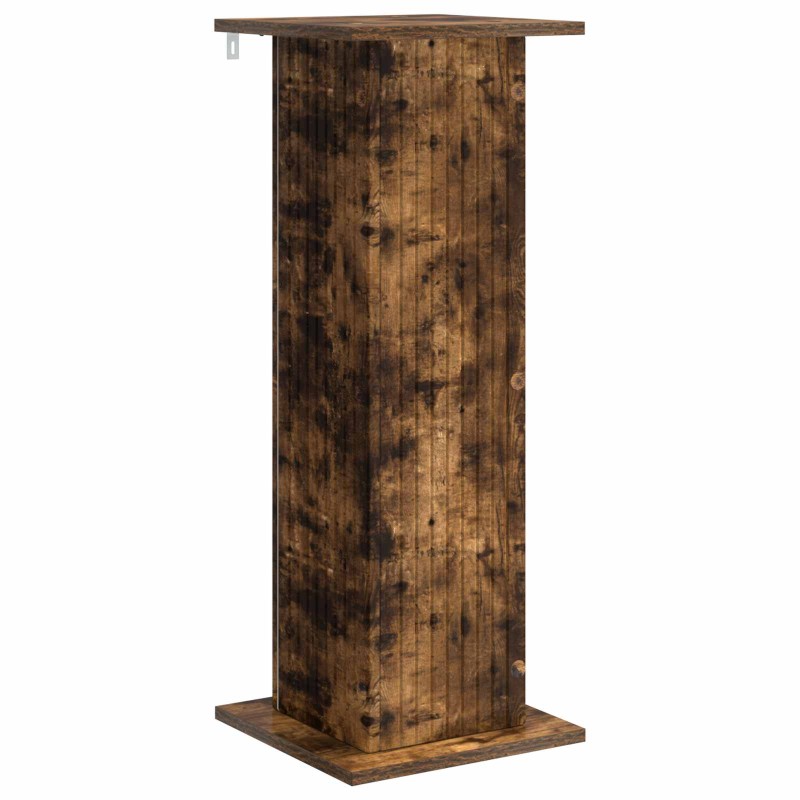 vidaXL Βάση φυτών Καπνισμένο Ξύλο Δρυός 30,5 x 30 x 80,5 εκ
