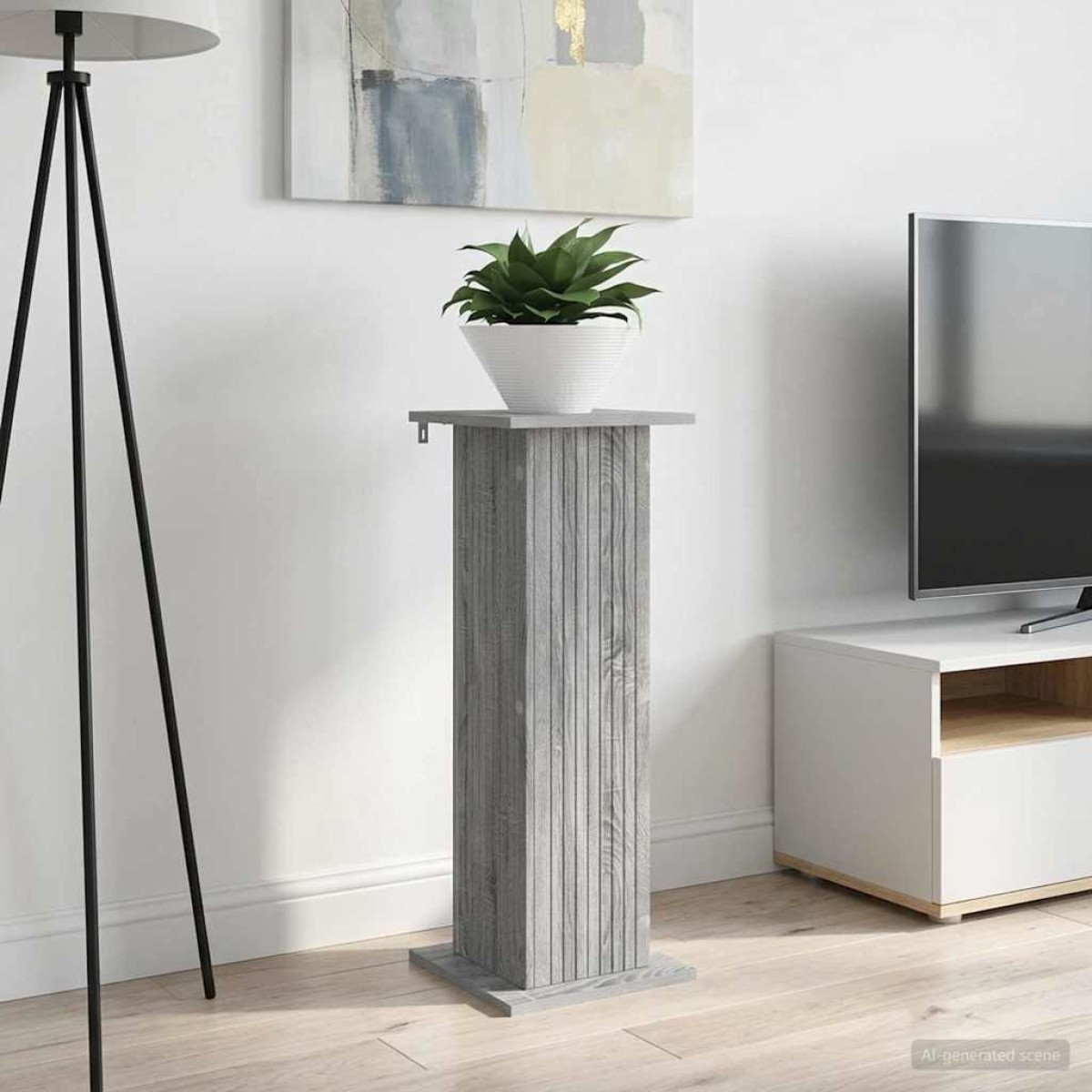 vidaXL Βάση φυτών 2 τμχ. Γκρι Sonoma 30,5 x 30 x 80,5 εκ