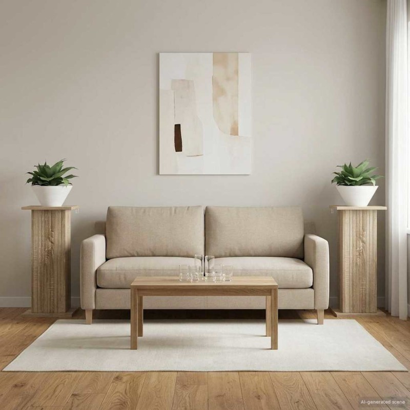vidaXL Βάση φυτών 2 τμχ. Sonoma Δρυς 30,5 x 30 x 60,5 εκ