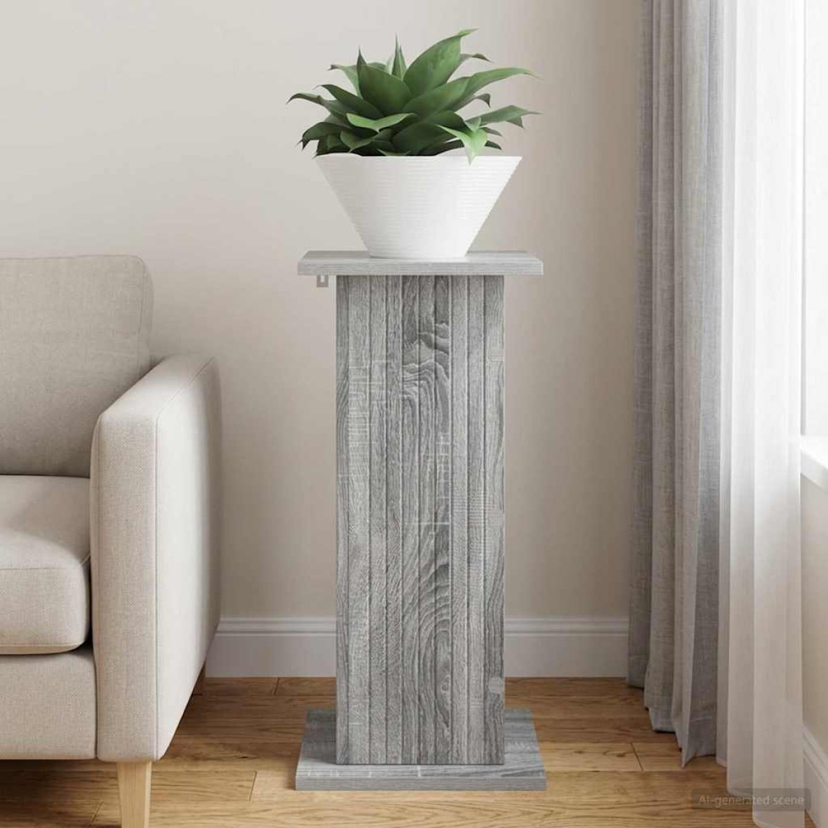 vidaXL Βάση φυτών Γκρι Sonoma 30,5 x 30 x 60,5 εκ Επεξεργασμένο Ξύλο