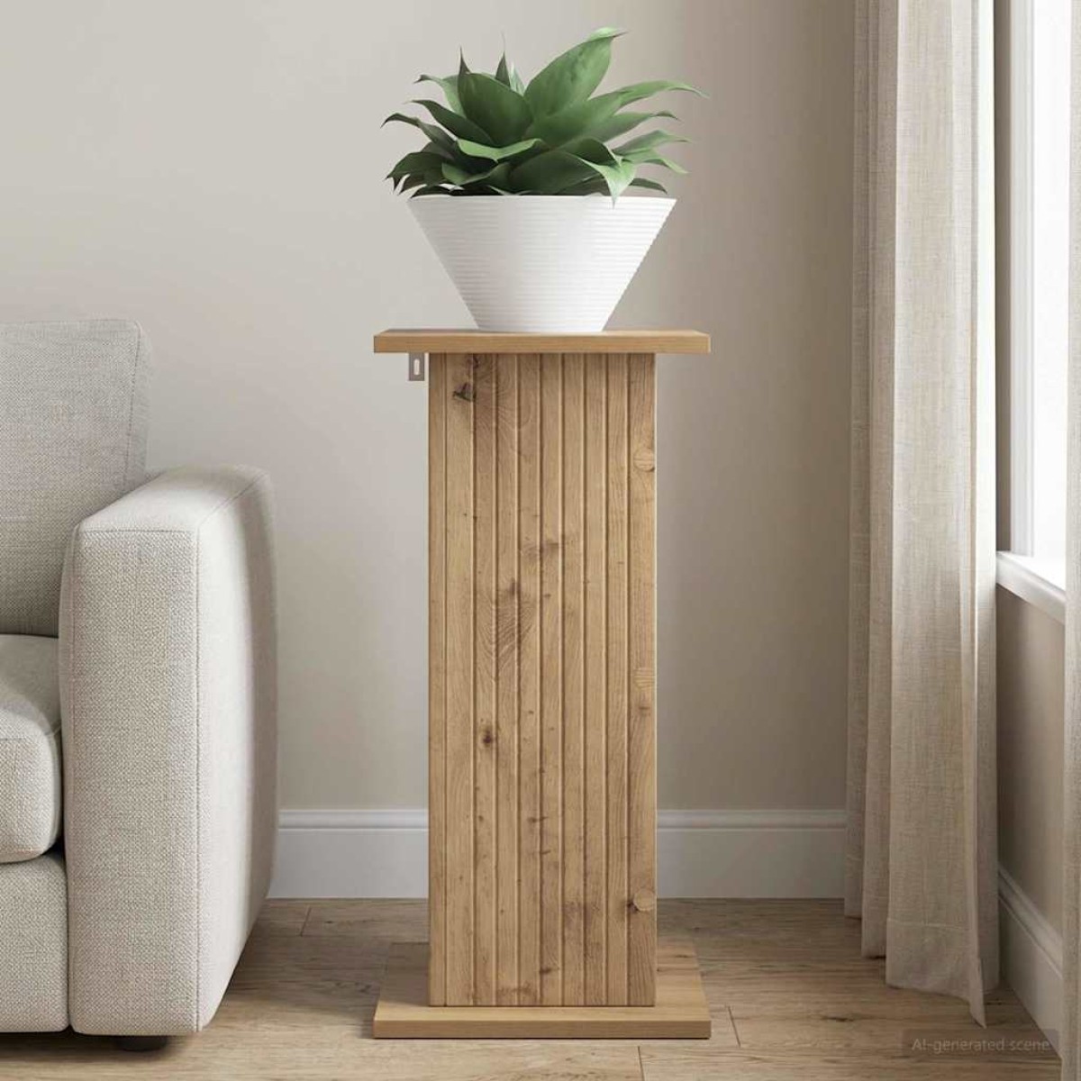 vidaXL Βάση φυτών Artisan Δρυς 30,5 x 30 x 60,5 εκ Επεξεργασμένο Ξύλο