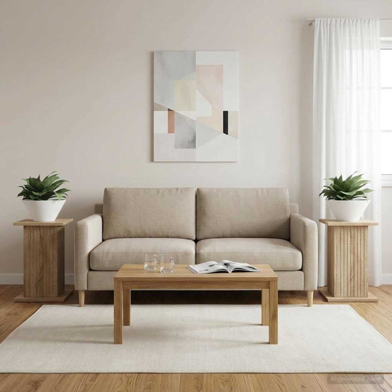 vidaXL Βάση φυτών 2 τμχ. Sonoma Δρυς 30,5 x 30 x 43 εκ