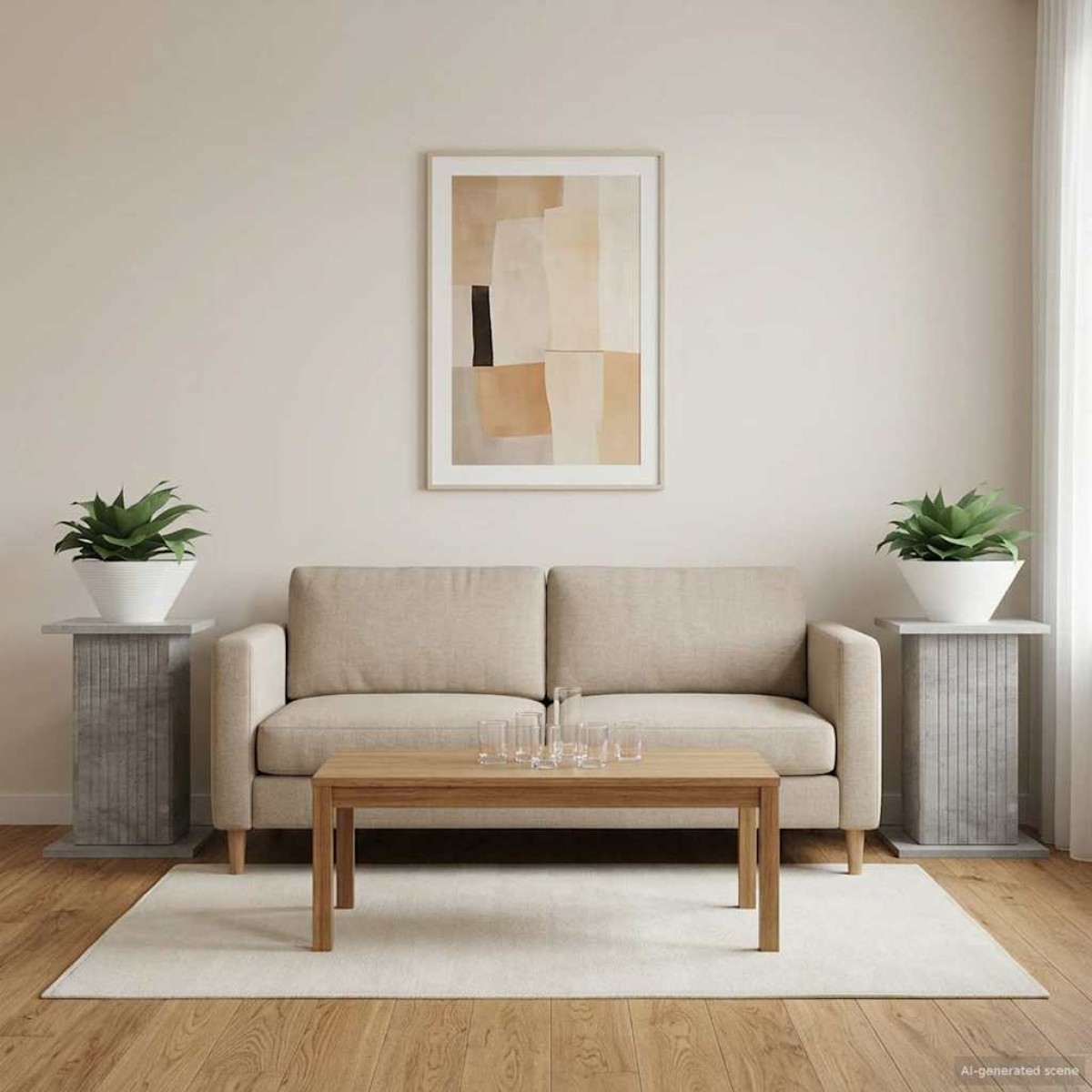 vidaXL Βάση φυτών 2 τμχ. Γκρι Σκυροδέματος 30,5 x 30 x 43 εκ