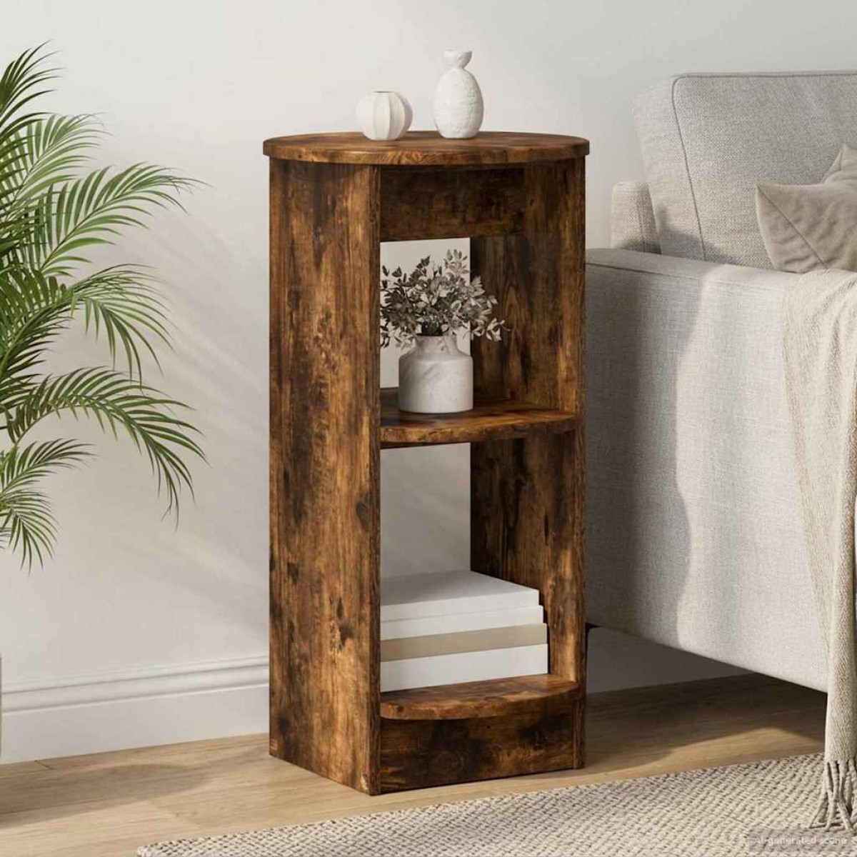 vidaXL Βοηθητικό ντουλάπι Καπνιστή Δρυς 40 x 40 x 75 cm