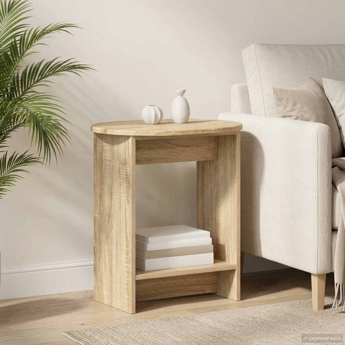 vidaXL Τραπεζάκι Πλευράς Sonoma Δρυς 50 x 39,5 x 55 εκ