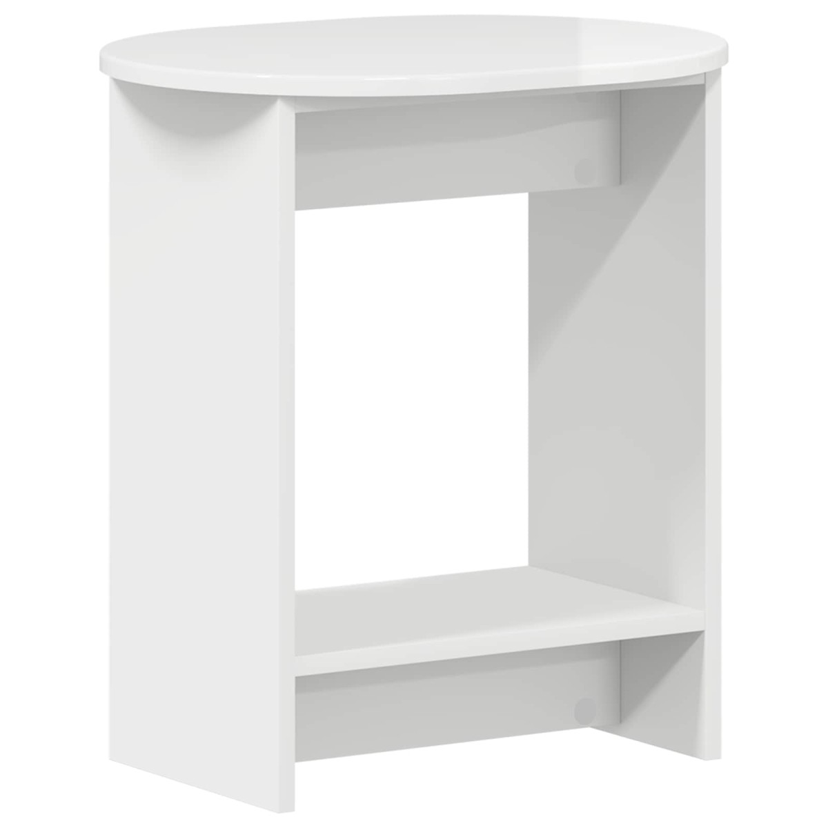 vidaXL Τραπεζάκι Πλευράς Γυαλιστερό Λευκό 50 x 39,5 x 55 εκ