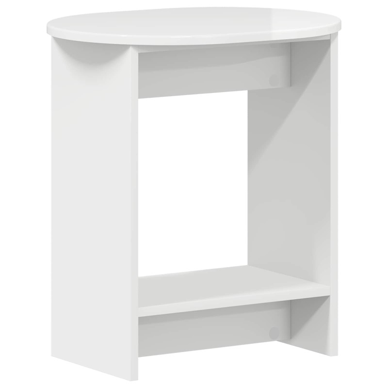 vidaXL Τραπεζάκι Πλευράς Γυαλιστερό Λευκό 50 x 39,5 x 55 εκ