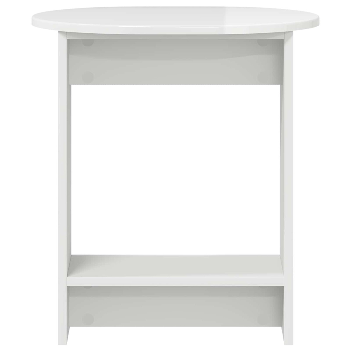 vidaXL Τραπεζάκι Πλευράς Γυαλιστερό Λευκό 50 x 39,5 x 55 εκ