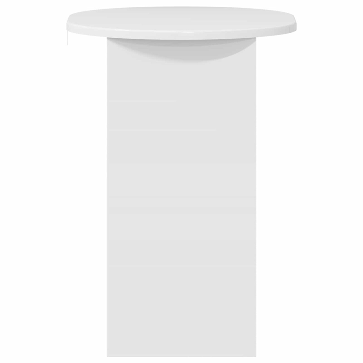 vidaXL Τραπεζάκι Πλευράς Γυαλιστερό Λευκό 50 x 39,5 x 55 εκ