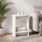 vidaXL Τραπεζάκι Πλευράς Γυαλιστερό Λευκό 50 x 39,5 x 55 εκ