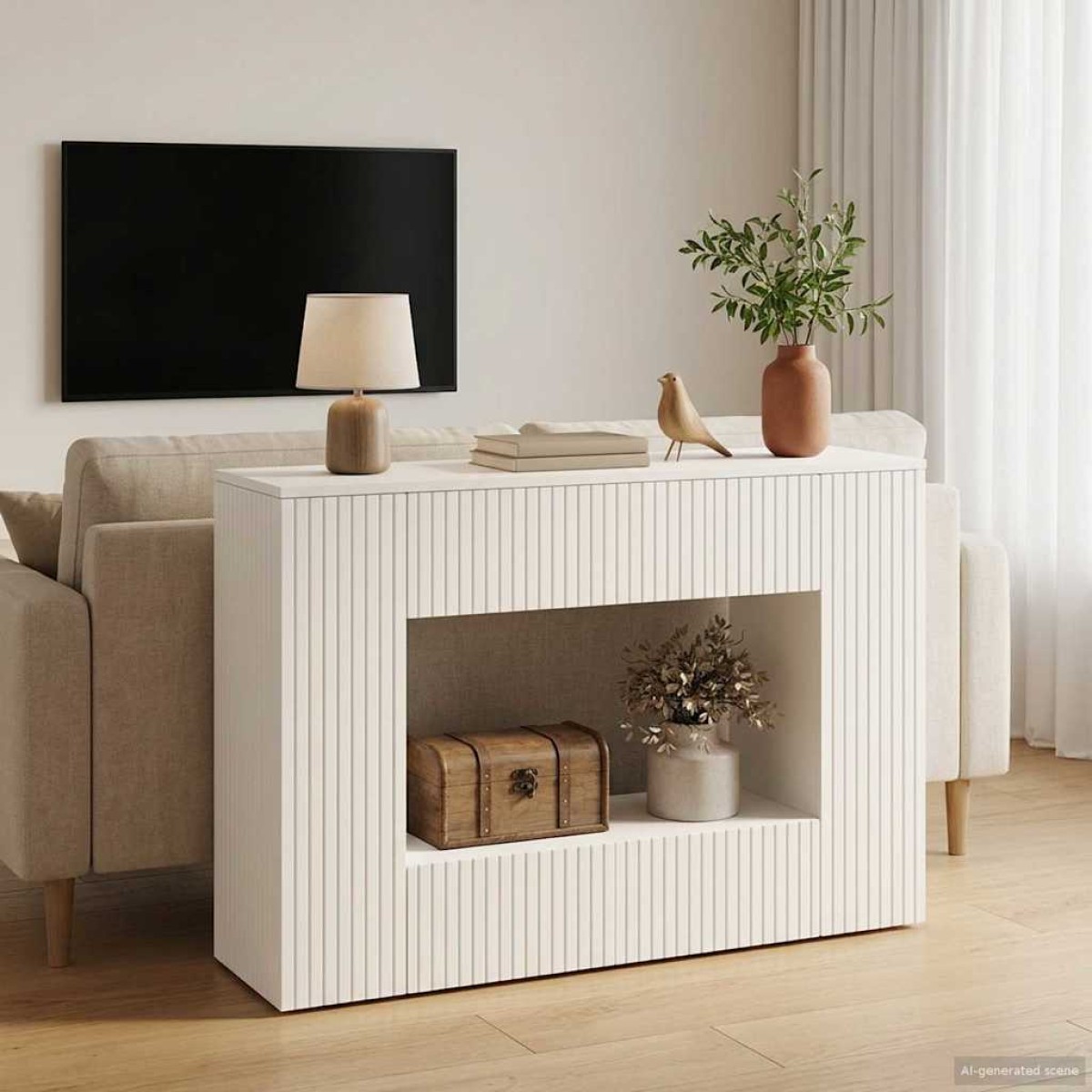 vidaXL Τραπέζι κονσόλας Λευκός 101 x 29 x 74 εκ.