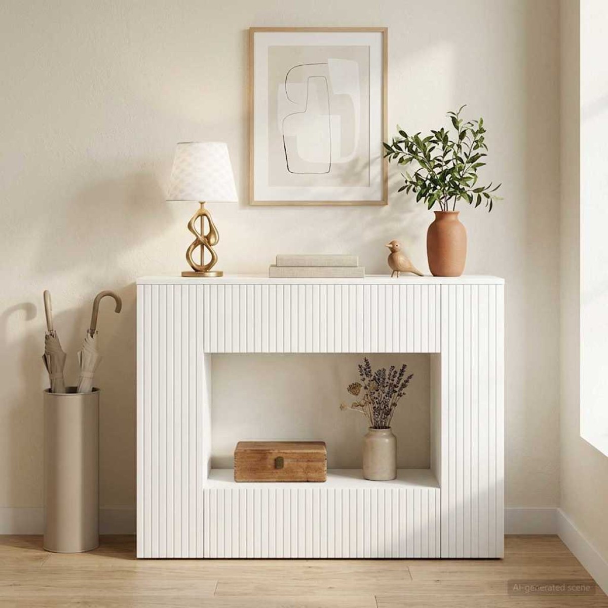 vidaXL Τραπέζι κονσόλας Λευκός 101 x 29 x 74 εκ.