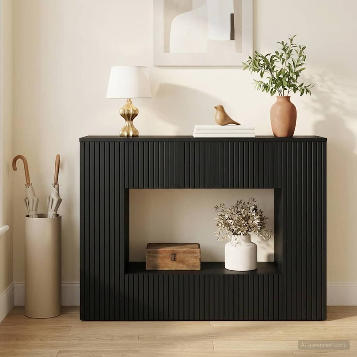 vidaXL Τραπέζι κονσόλας Μαύρο 101 x 29 x 74 εκ.