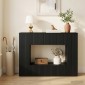 vidaXL Τραπέζι κονσόλας Μαύρο 101 x 29 x 74 εκ.