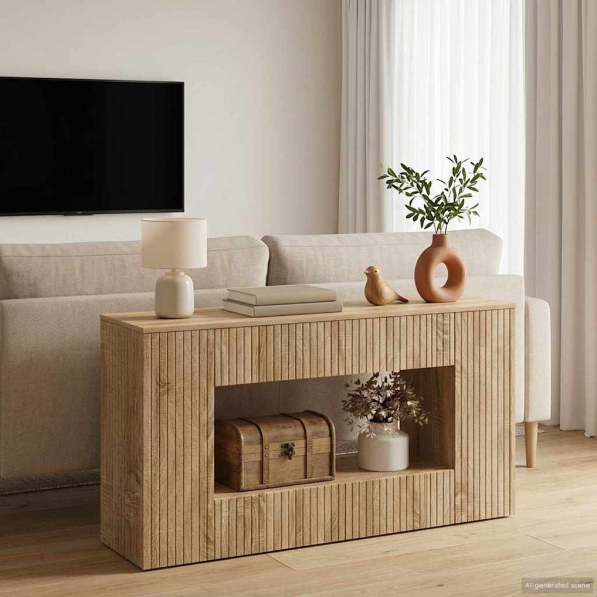 vidaXL Τραπέζι κονσόλας Δρύς Sonoma 101 x 29 x 74 εκ.