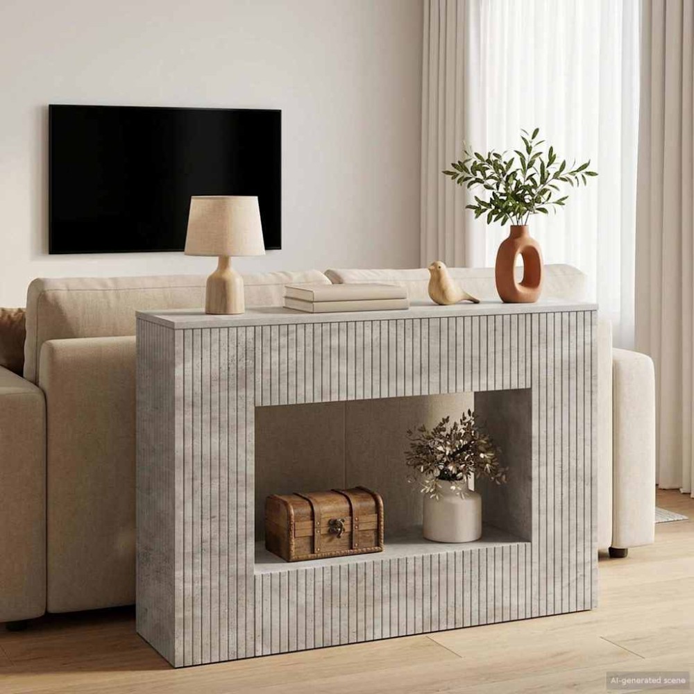 vidaXL Τραπέζι κονσόλας Σκυρόχρωμο Γκρι 101 x 29 x 74 εκ.