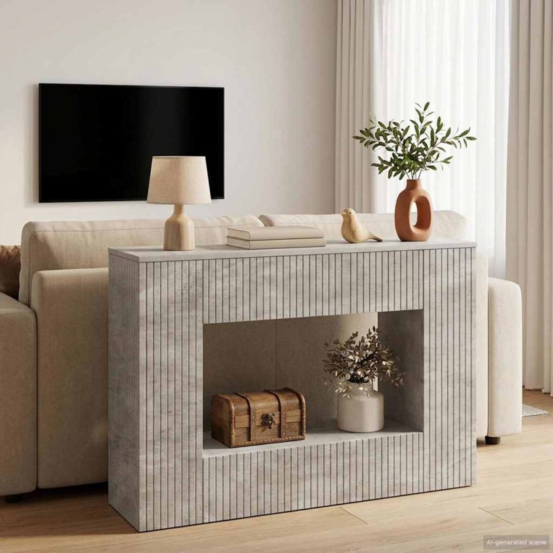 vidaXL Τραπέζι κονσόλας Σκυρόχρωμο Γκρι 101 x 29 x 74 εκ.