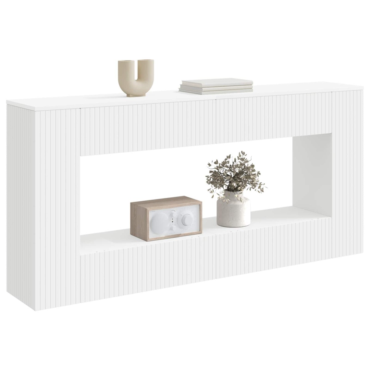 vidaXL Τραπέζι κονσόλας Λευκός 155 x 29 x 74 εκ.