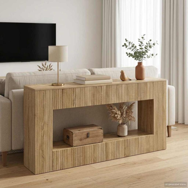 vidaXL Τραπέζι κονσόλας Δρύς Sonoma 155 x 29 x 74 εκ.