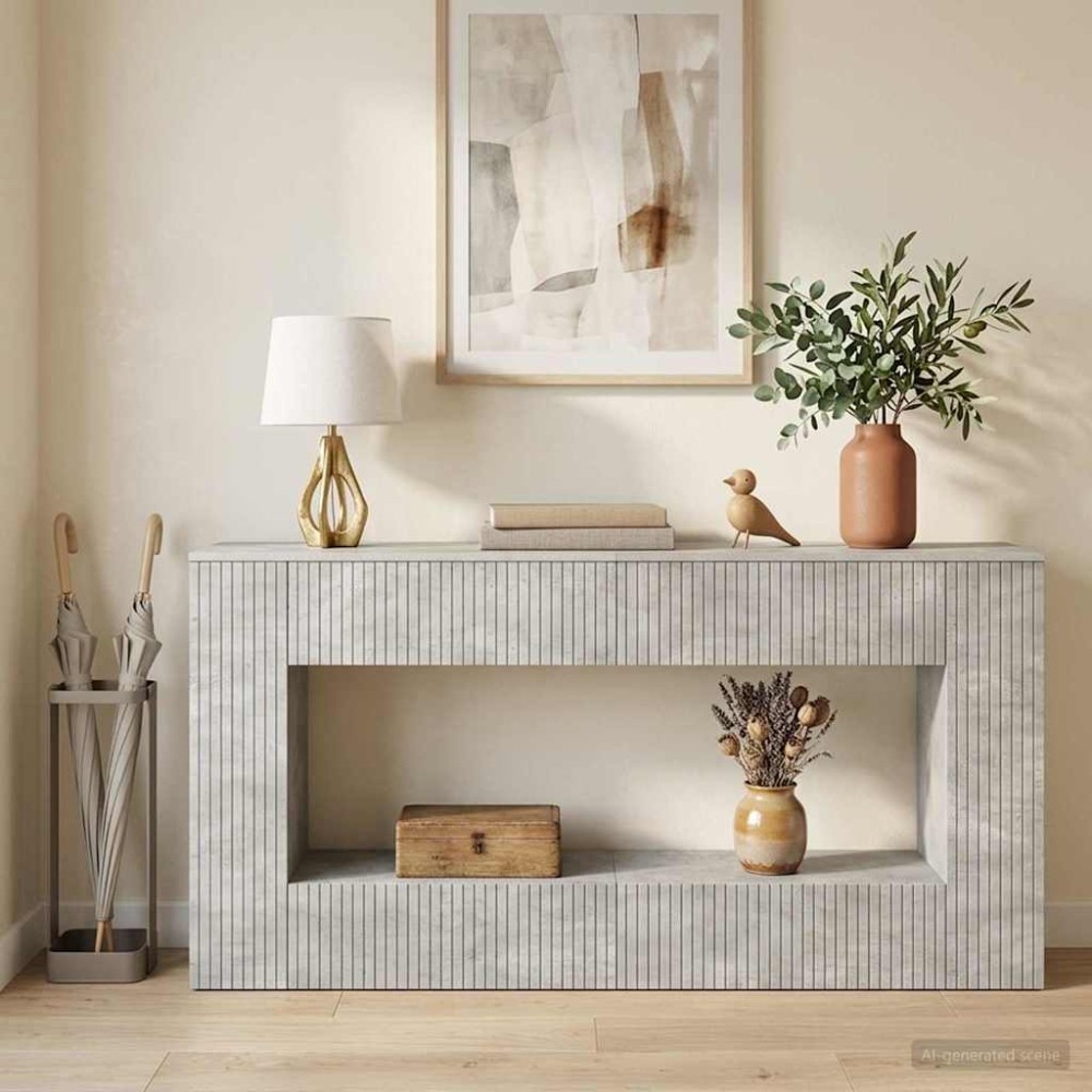 vidaXL Τραπέζι κονσόλας Σκυρόχρωμο Γκρι 155 x 29 x 74 εκ.