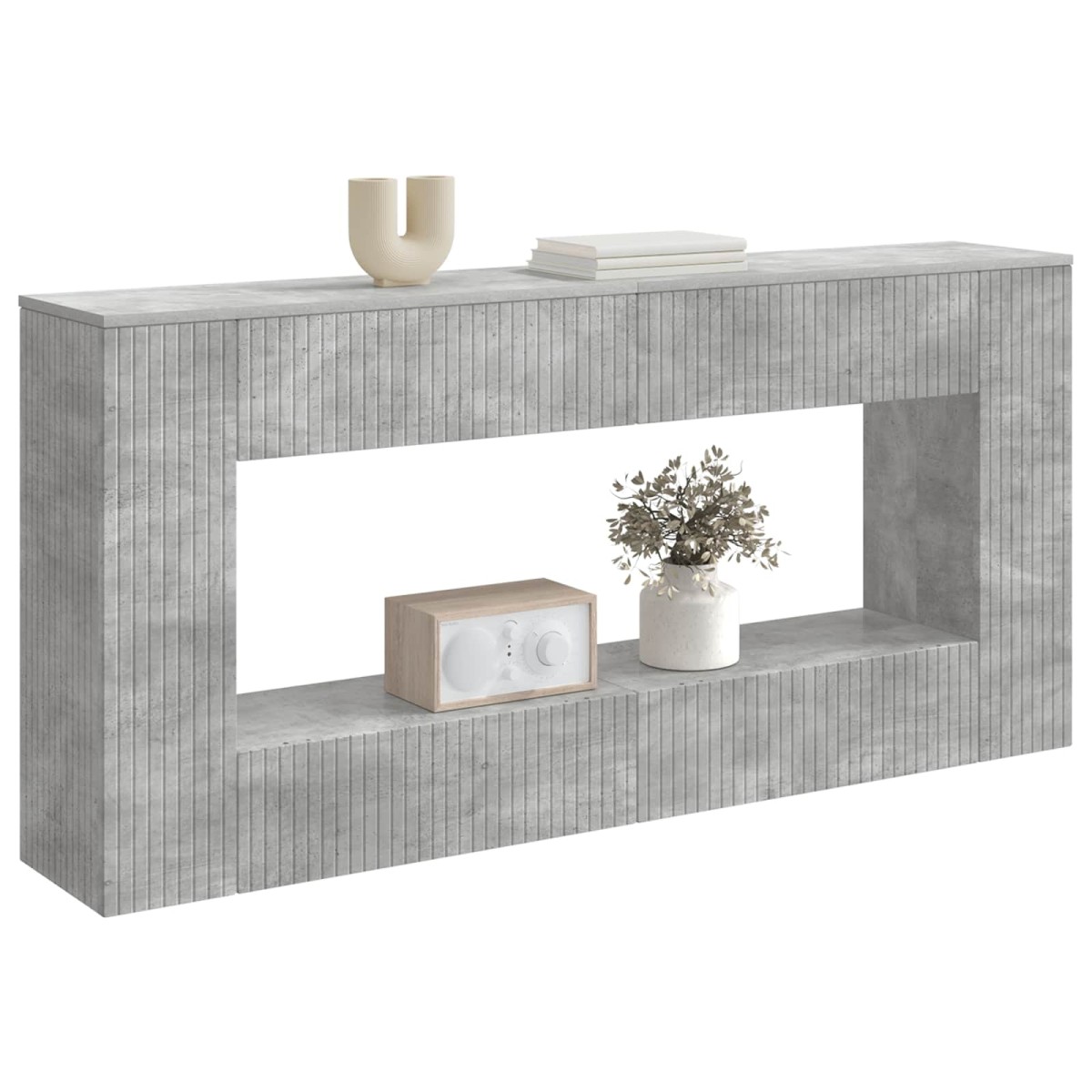 vidaXL Τραπέζι κονσόλας Σκυρόχρωμο Γκρι 155 x 29 x 74 εκ.