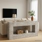 vidaXL Τραπέζι κονσόλας Σκυρόχρωμο Γκρι 155 x 29 x 74 εκ.