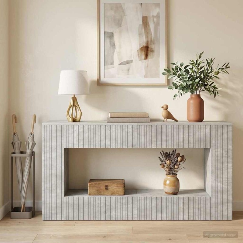 vidaXL Τραπέζι κονσόλας Σκυρόχρωμο Γκρι 155 x 29 x 74 εκ.