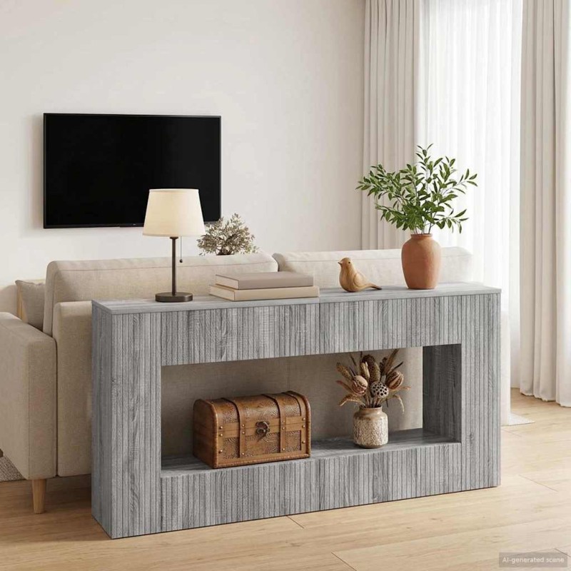 vidaXL Τραπέζι κονσόλας Γκρι Σονομά 155 x 29 x 74 εκ.