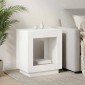 vidaXL Τραπεζάκι Πλευράς Λευκό 60 x 40 x 65 εκ. Επεξεργασμένο Ξύλο