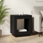 vidaXL Τραπεζάκι Πλευράς Μαύρη Δρυς 60 x 40 x 65 εκ.