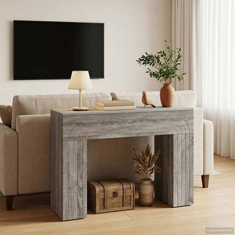 vidaXL Τραπεζάκι σαλονιού Γκρι Sonoma 102 x 35 x 75 εκ