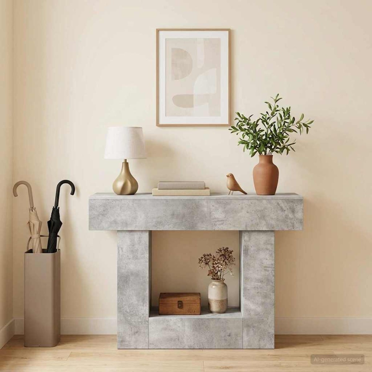 vidaXL Σκυρόχρωμο Γκρι 101 x 30 x 74 εκ
