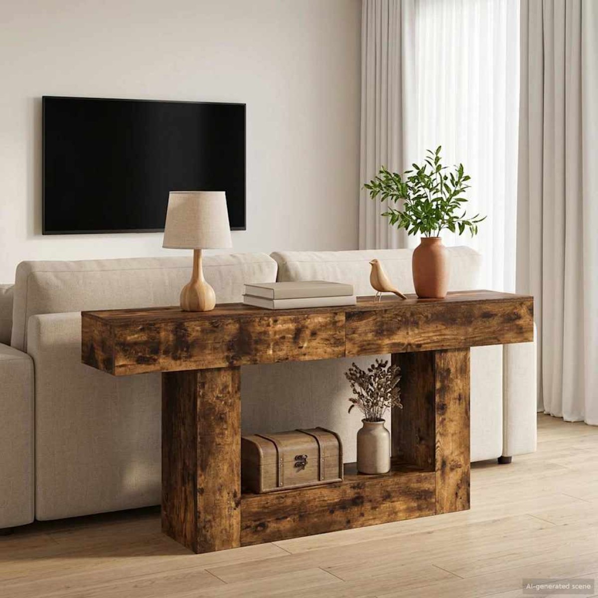 vidaXL Καπνιστή Δρυς 160 x 30 x 74 εκ