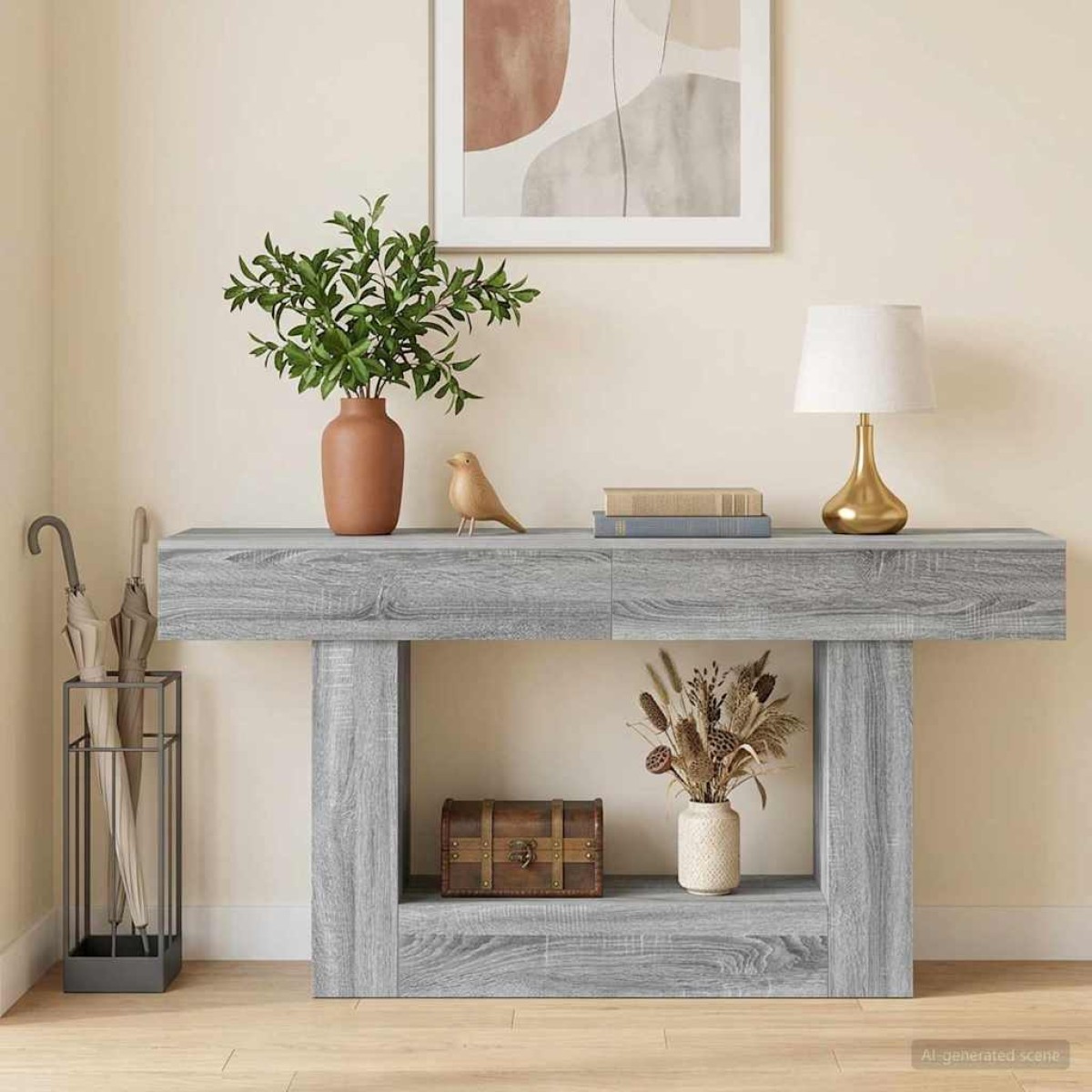 vidaXL Γκρι Σονομά 160 x 30 x 74 εκ