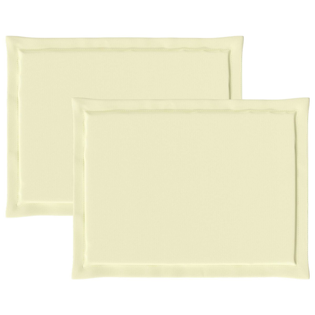 vidaXL Μαξιλάρια καθισμάτων 2 pcs Κρεμ 47 x 36 x 2 εκ. Πολυεστέρας