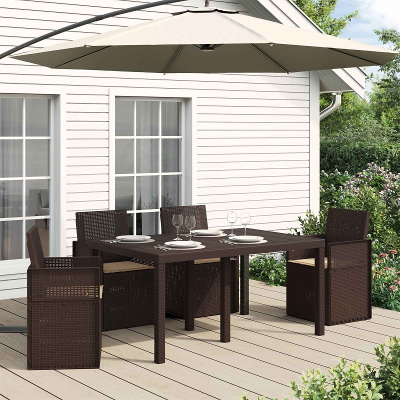 vidaXL Μαξιλάρια καθισμάτων 4 pcs Πολυεστέρας Taupe 47 x 36 x 2 εκ.