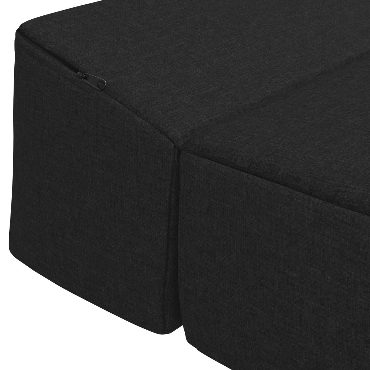 vidaXL Κρεβάτι Καναπέ Αναδιπλούμενο Μαύρο 200 x 70 x 15 εκ. Ύφασμα