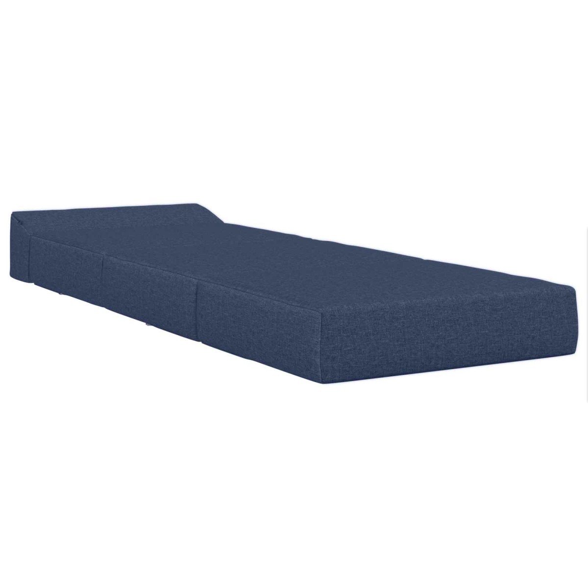 vidaXL Κρεβάτι Καναπέ Αναδιπλούμενο Μπλε 200 x 70 x 15 εκ. Ύφασμα