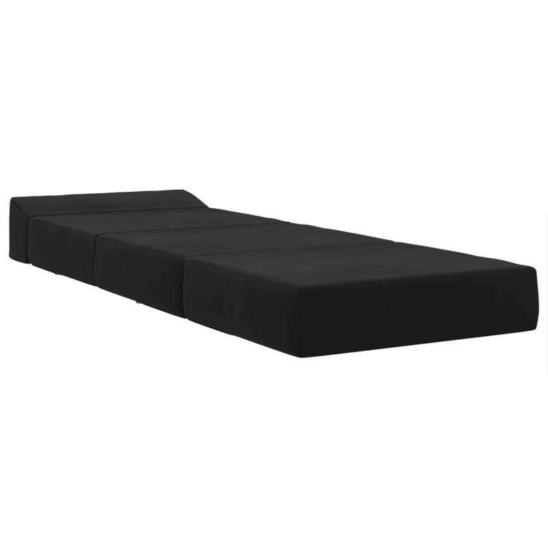 vidaXL Κρεβάτι Καναπέ Αναδιπλούμενο Μαύρο 200 x 70 x 15 εκ. Βελούδο