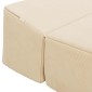 vidaXL Κρεβάτι Καναπέ Αναδιπλούμενο Κρεμ 200 x 70 x 15 εκ.